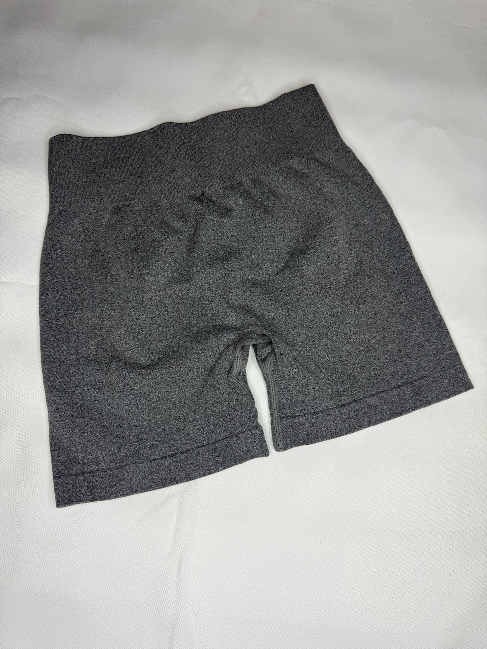 Seamless High-Rise Bike Shorts in Charcoal Gray